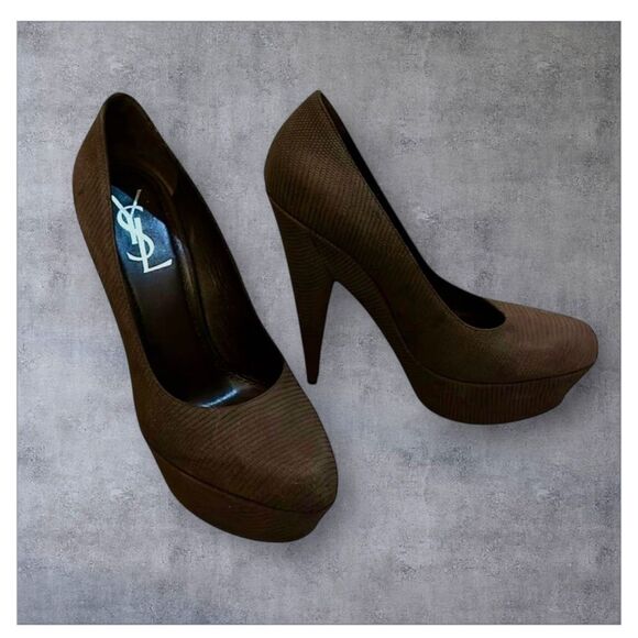 Yves Saint Laurent HEELS SIZE 38 - Picture 1 of 14